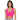 Ribbed V-neck Crop Top Barbie Pink