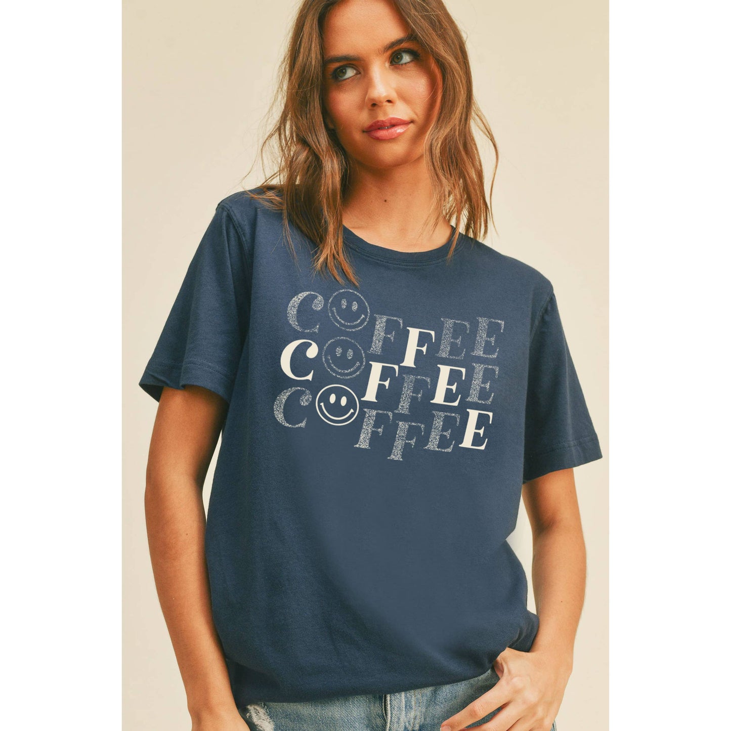 Coffee Happy Face Graphic Tee