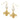 Gold Bee and Genuine Freshwater Pearl Earrings