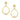 Gold Cab and Horse Bit Hoop Earrings