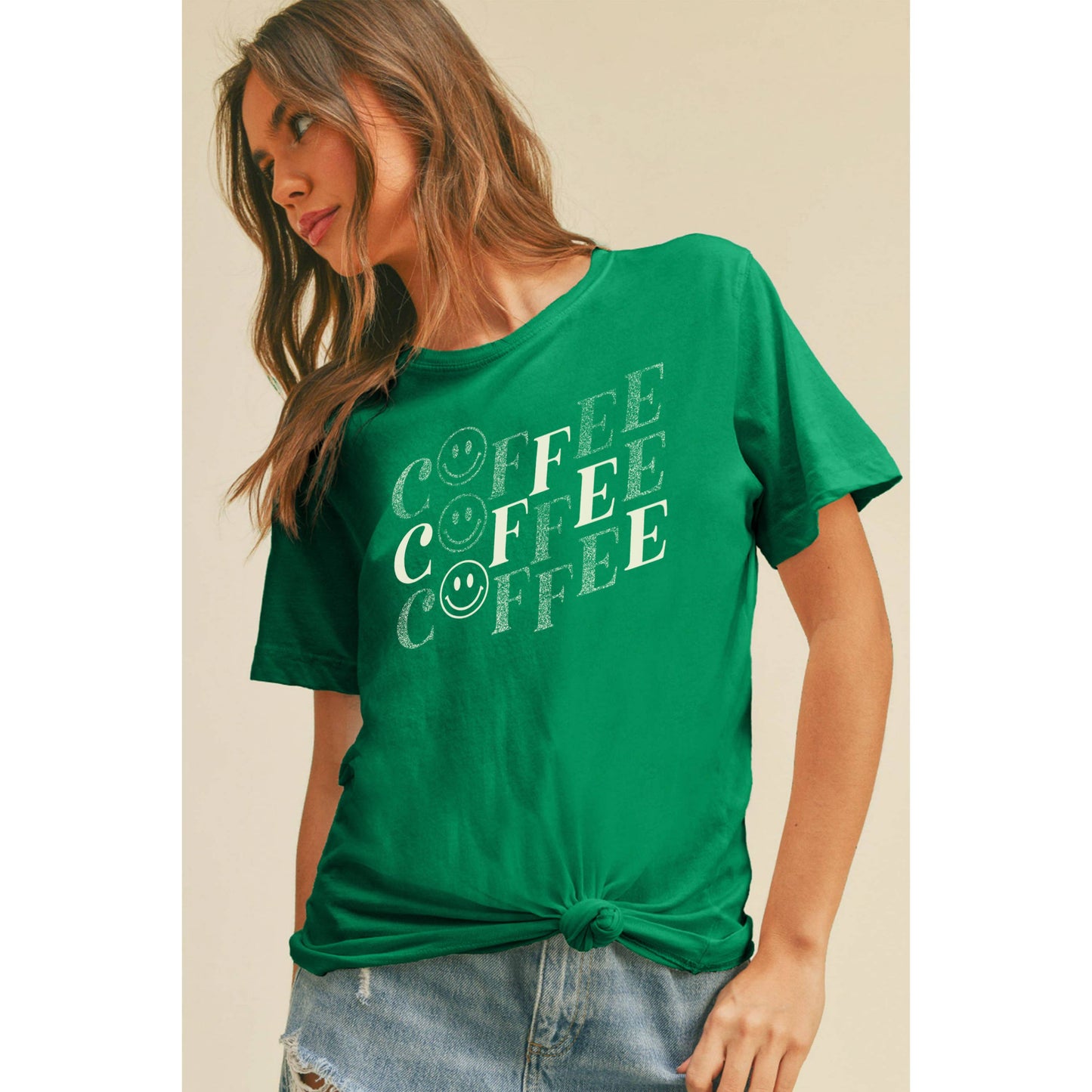 Coffee Happy Face Graphic Tee