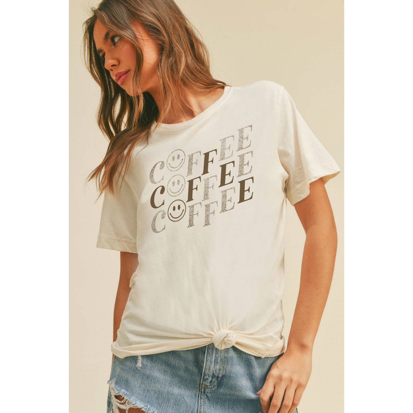 Coffee Happy Face Graphic Tee