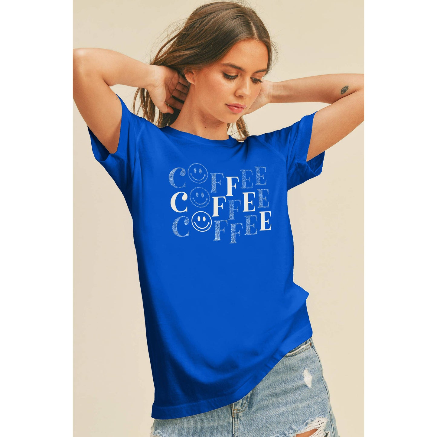 Coffee Happy Face Graphic Tee