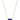 Elisa Short Pendant Necklace Gold Cobalt Cats Eye