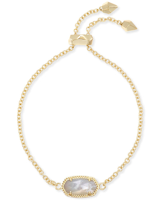 Elaina Gold Delicate Chain Bracelet Gold Ivory Mother Of Pearl