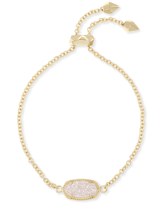 Elaina Gold Delicate Chain Bracelet Gold Iridescent Drusy