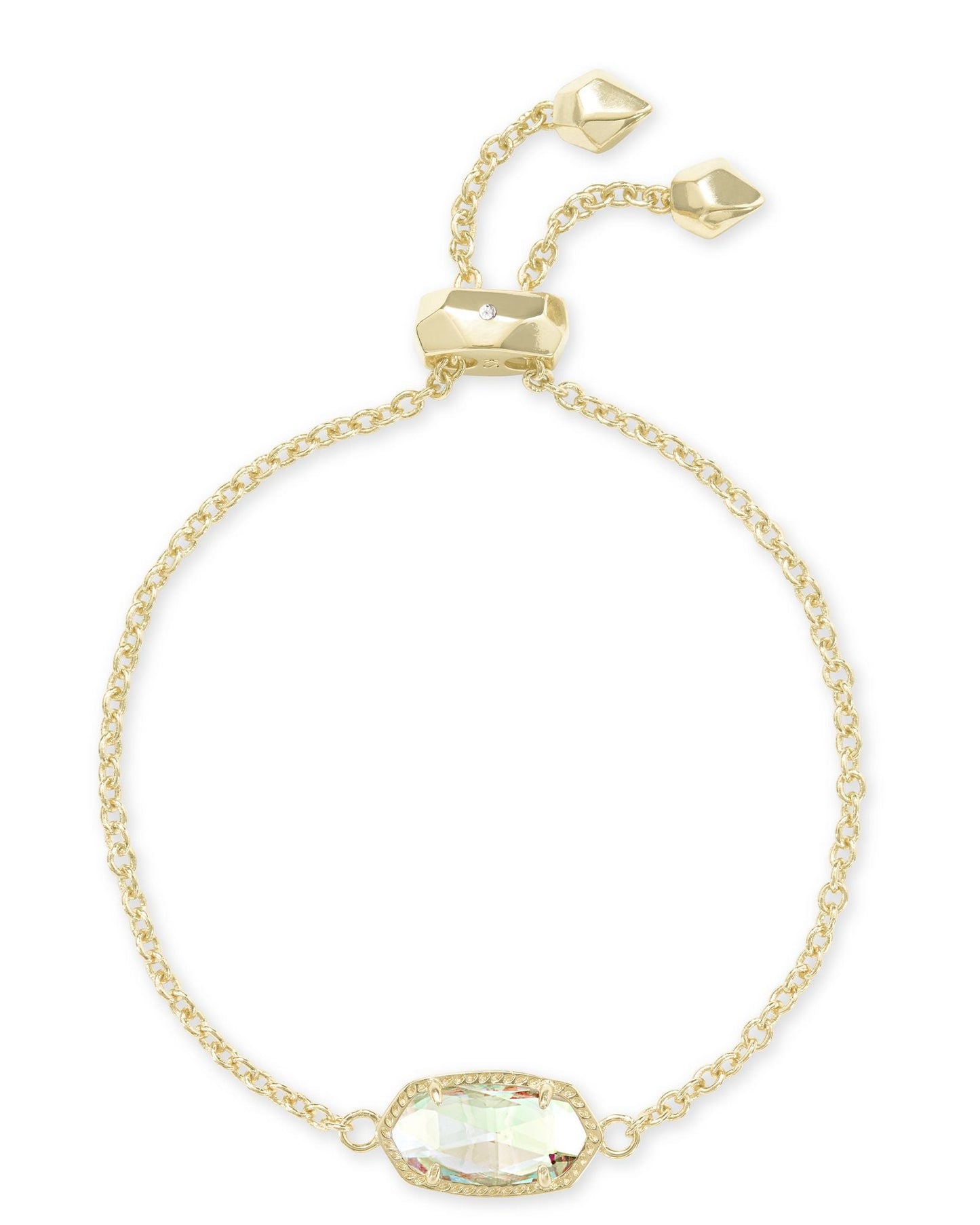 Elaina Gold Delicate Chain Bracelet Gold Dichroic Glass