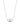 Elisa Short Pendant Necklace Rhodium Dichroic Glass