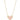 Ari Heart Short Pendant Necklace Gold Rose Quartz