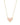 Ari Heart Short Pendant Necklace Gold Rose Quartz