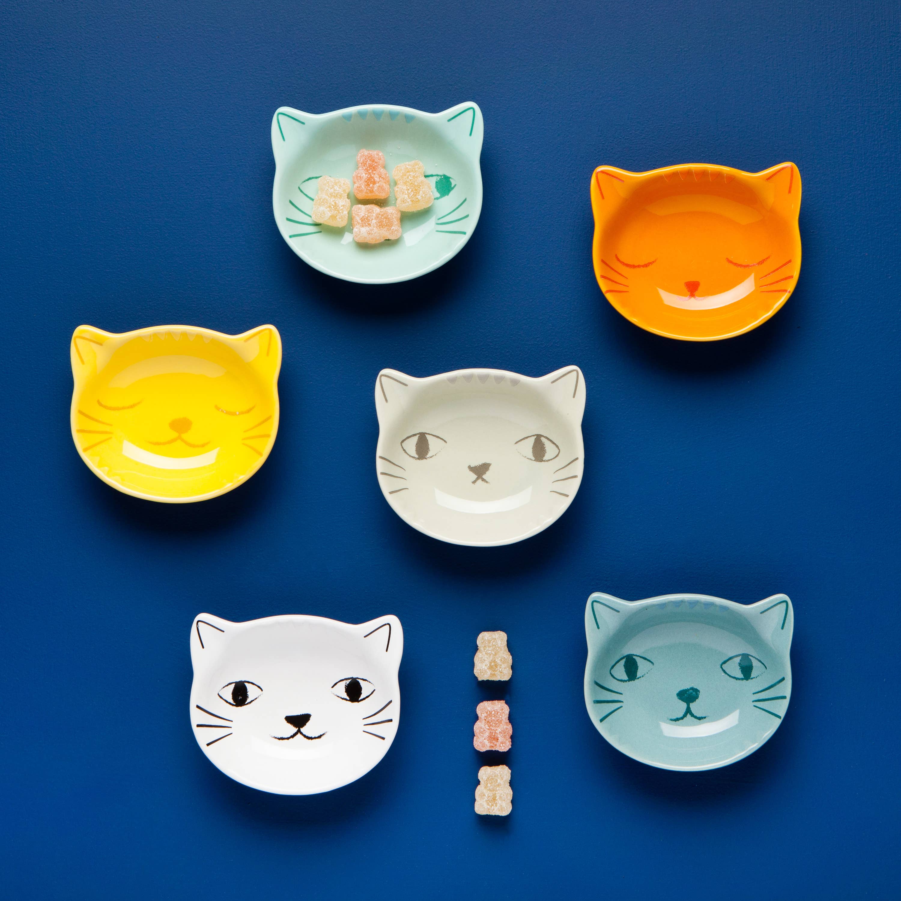 Purrfect Shaped Pinch Bowls Set of 6 - Thumbnail 2