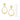 Gold Cab and Horse Bit Hoop Earrings