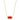 Elisa Short Pendant Necklace Gold Red Illusion