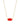 Elisa Short Pendant Necklace Gold Red Illusion