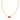 Cailin Crystal Pendant Necklace Gold Red Crystal