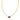 Cailin Crystal Pendant Necklace Gold Burgundy Crystal