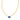 Cailin Crystal Pendant Necklace Gold Blue Crystal