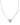 BRYNNE SHELL SHORT PENDANT NECKLACE SILVER SEA GREEN CHRYSOCOLLA