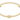 Signature Cross 3mm Gold Bracelet - Gold