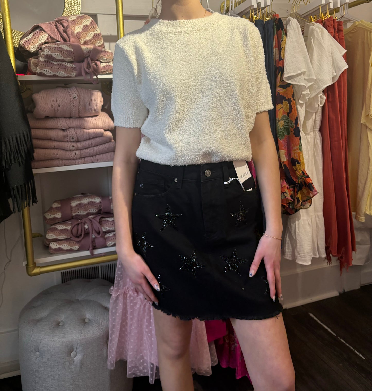 Sequin Star Skirt by KanCan