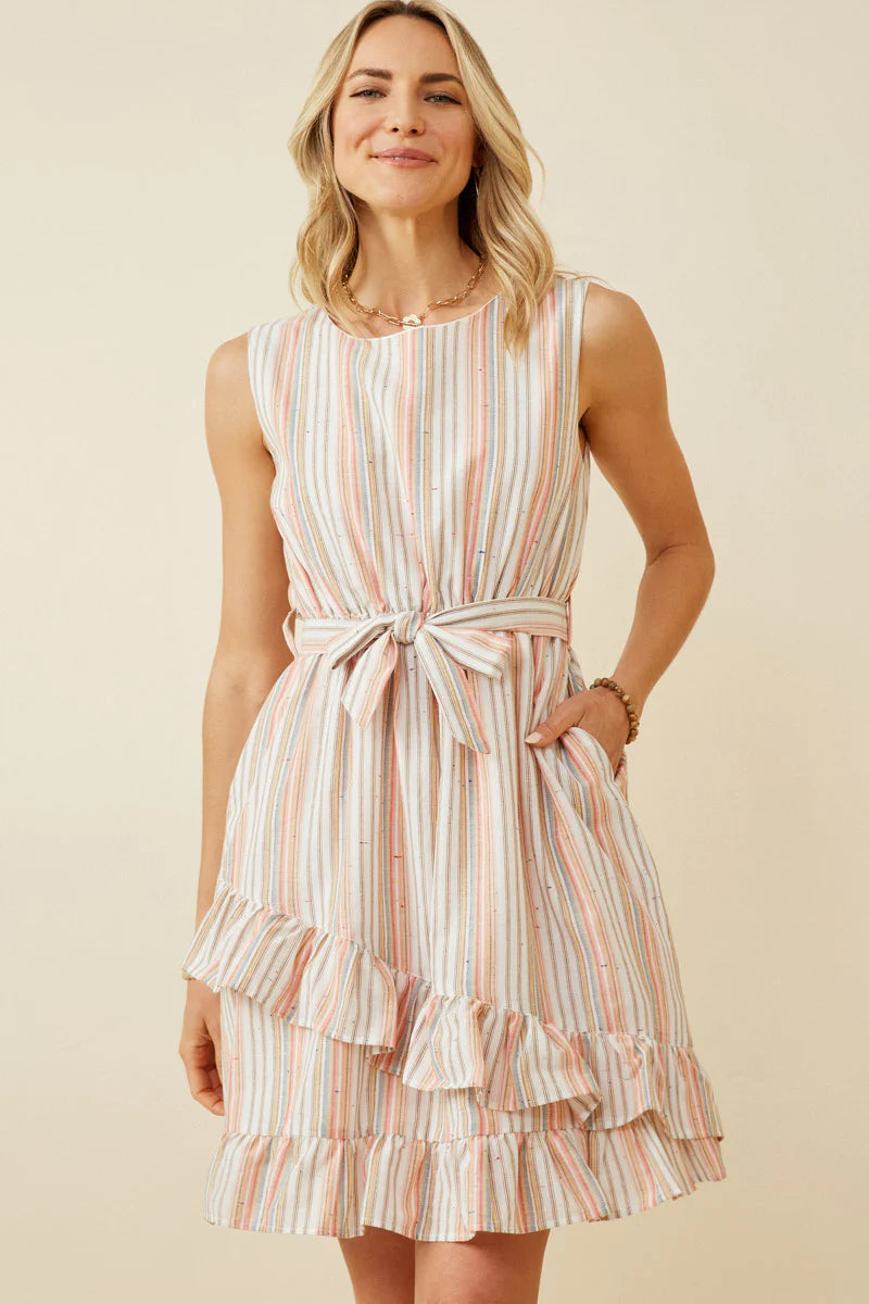 Sprinkled stripe dress