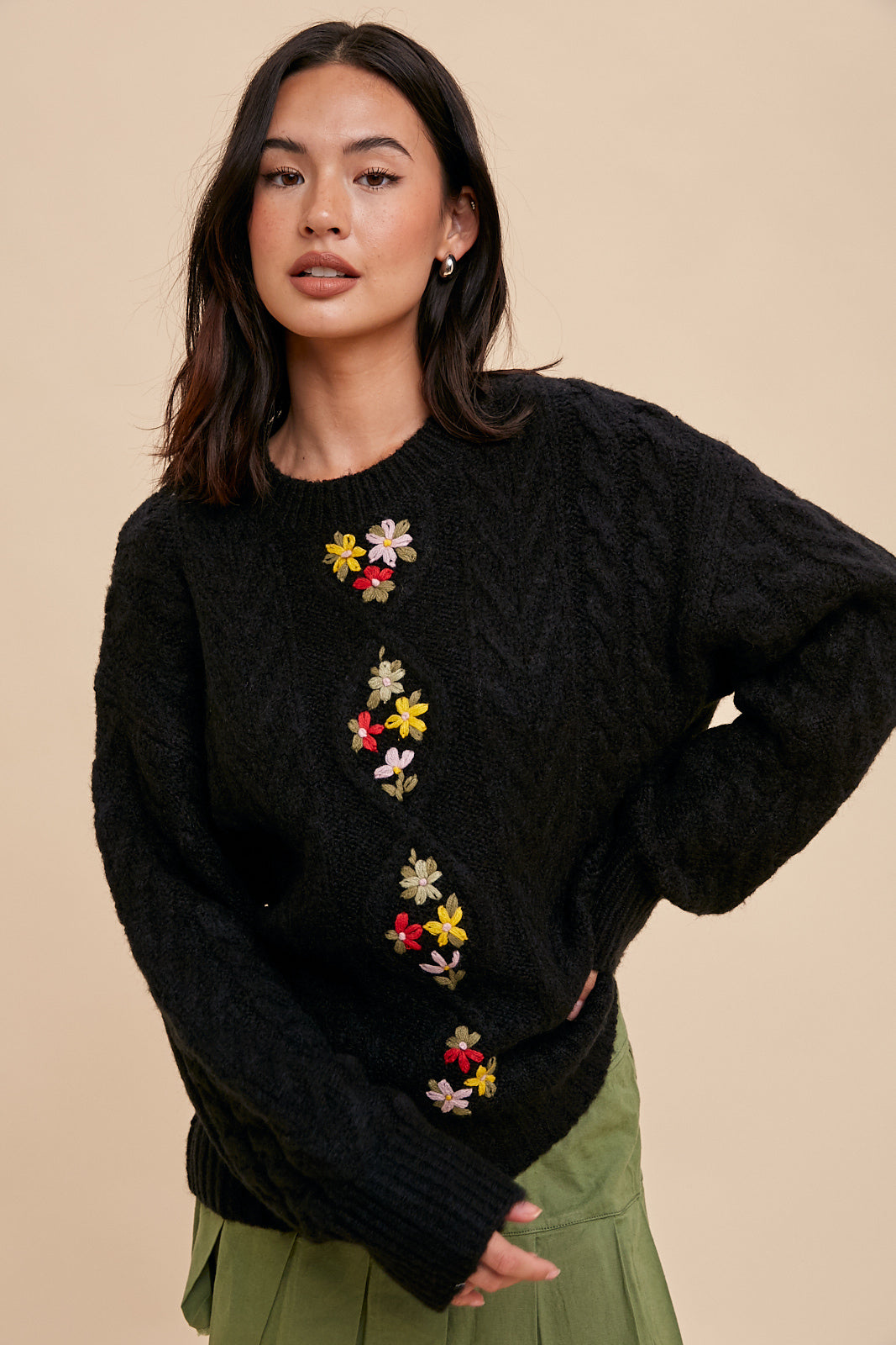 Embroidered Accent Sweater
