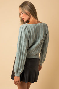 Puff Sleeve Sweater - Curvy