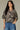 Dolman Bubble Sleeve, Split Neck, Printed Woven Top