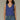 Sleeveless V- Neck Color Blocked Knit Tank