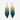 Claire Ombre Beaded Fringe Earrings Emerald