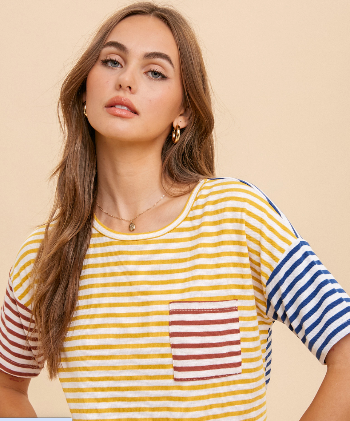 Contrasting Stripe Top