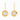 Bobbi brass 18k gold hammered disc with silver cluster