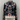 Black Ornate Floral Mock Neck Top
