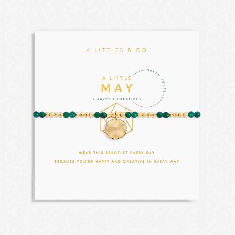 May A Little Birthstone Gold Bracelet