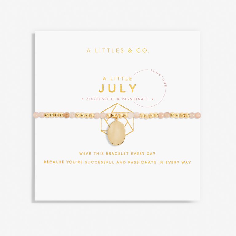 July A Little Birthstone Gold Bracelet