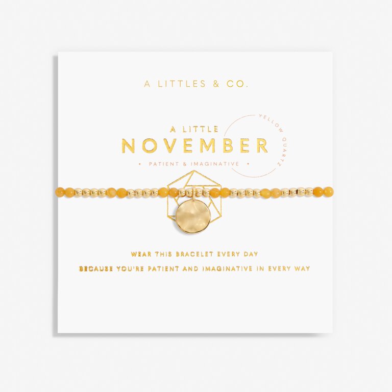 Birthstone A Little November Bracelet in Gold-Tone Plating