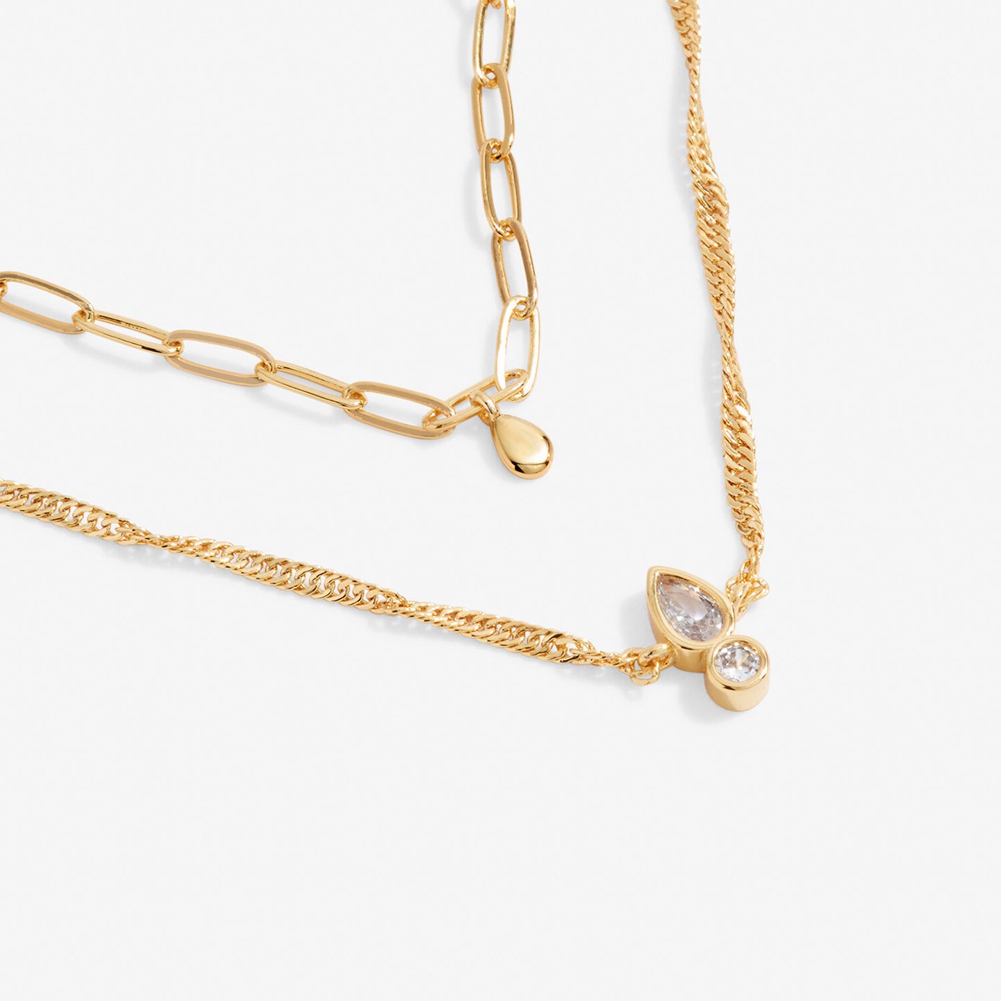 Stacks Of Style Organic Shape Necklace in Gold-Tone Plating