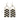 Allison checkered beaded fringe earrings black