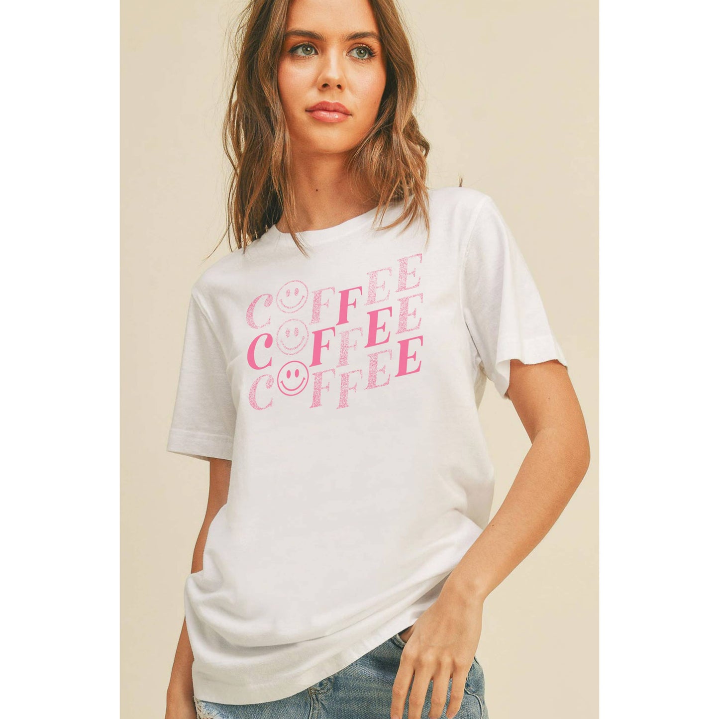 Coffee Happy Face Graphic Tee