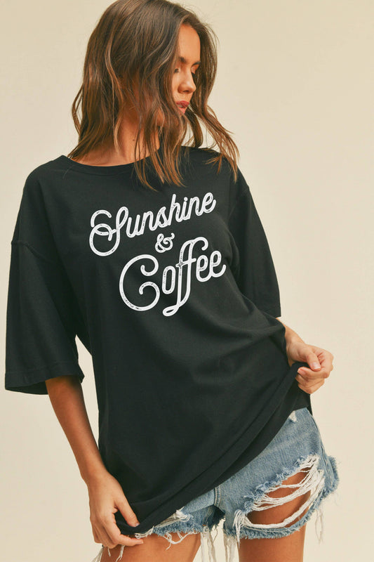 Sunshine and Coffee Graphic Tee