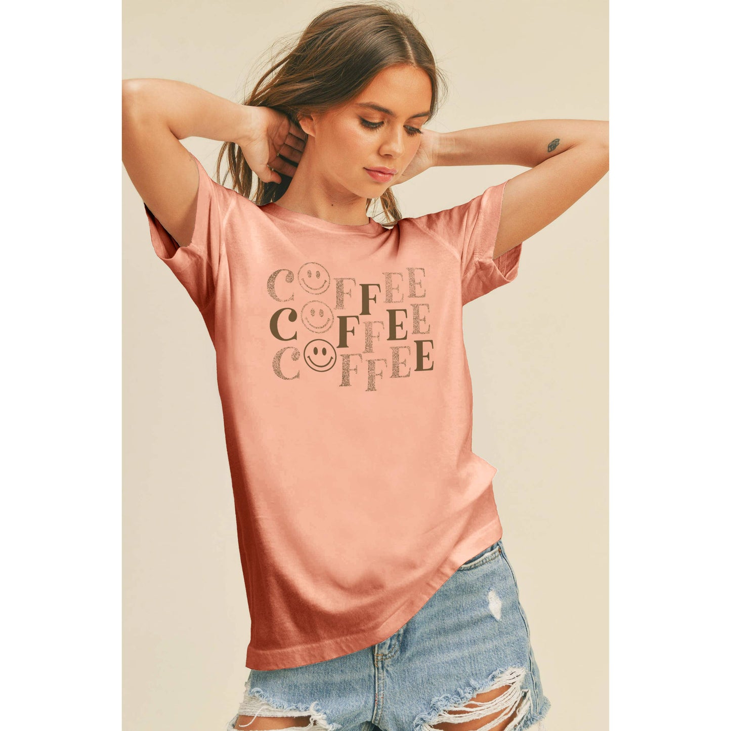 Coffee Happy Face Graphic Tee