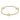 classic gold 3mm bracelet - signature cross 4mm beaded gold charm
