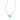 Ari Heart Short Pendant Silver Turquoise Magnesite Necklace