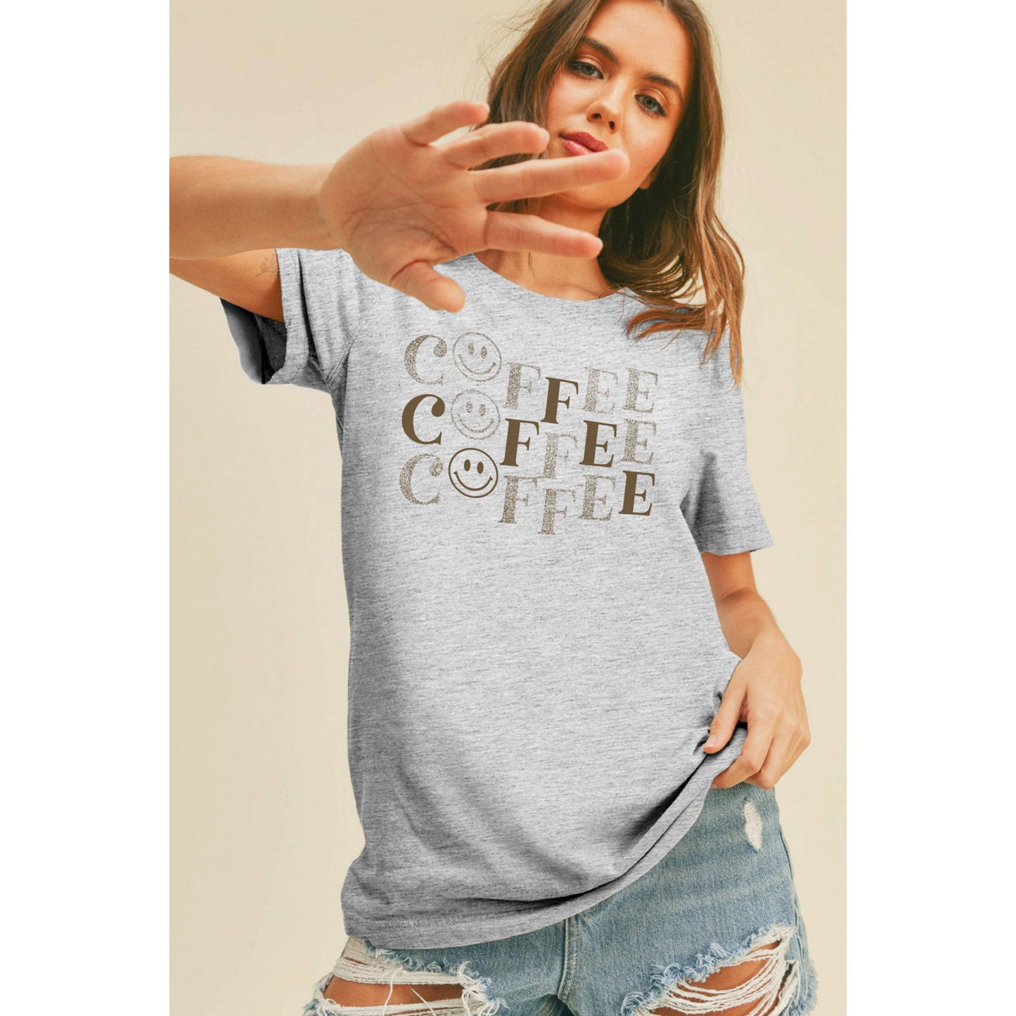 Coffee Happy Face Graphic Tee