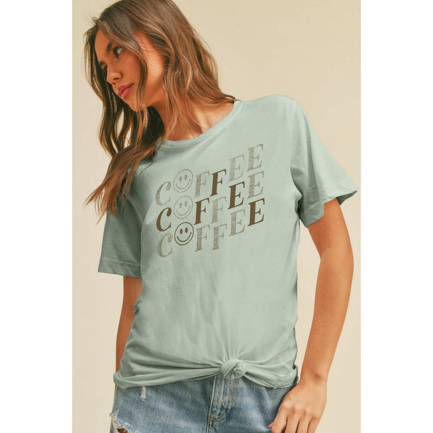 Coffee Happy Face Graphic Tee