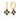 Berry Clover Hoop Earrings with Double Sided Charm
