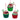 Red and Green Cupcake Ornaments, 2 Assorted