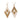 Frida flipped triangle
 beaded earrings gold