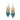 Claire ombre beaded fringe earrings mint
