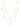 Prism Baguette 36" Necklace Finished in 18kt Yellow Gold